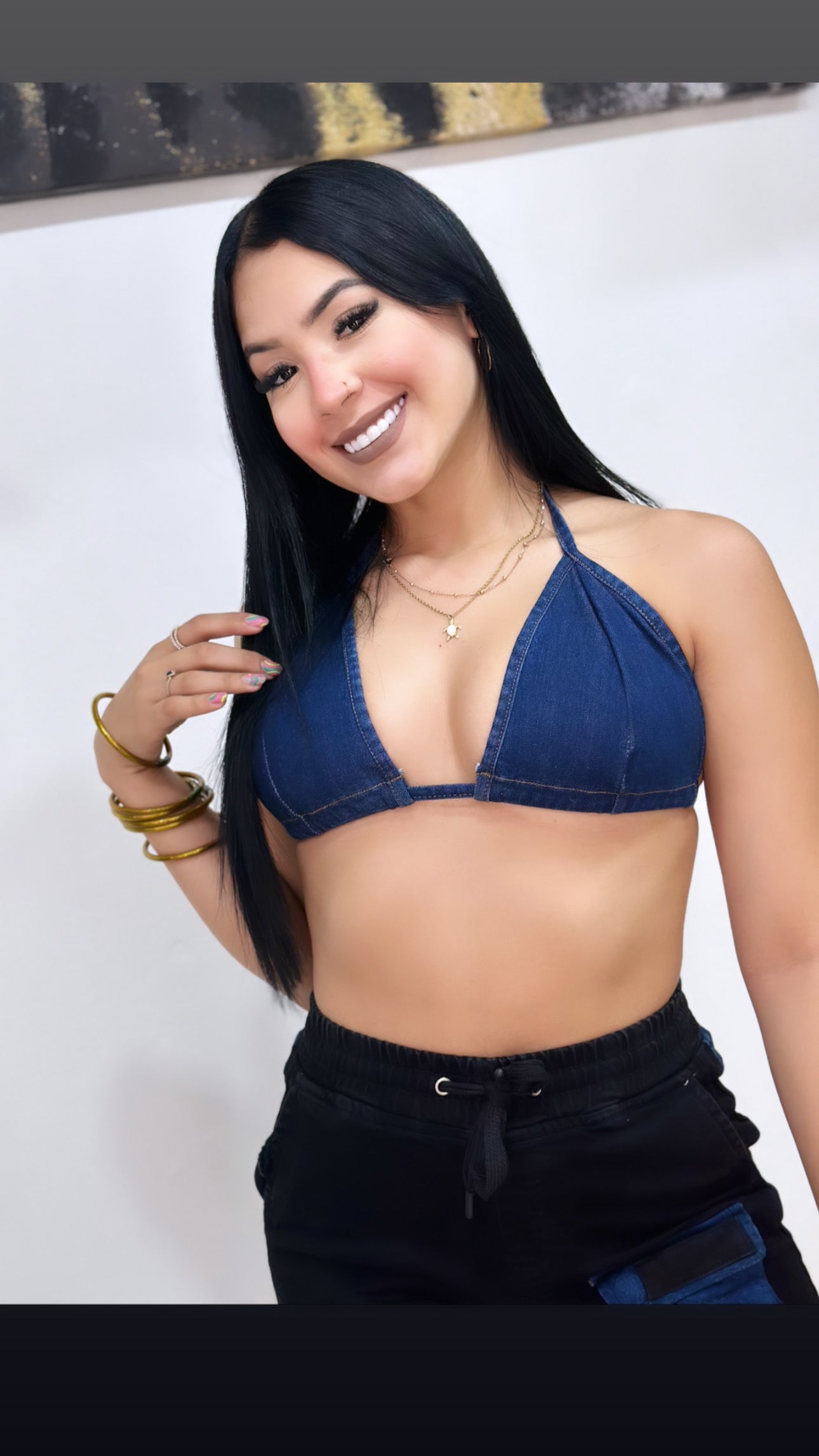 DENIM BRA