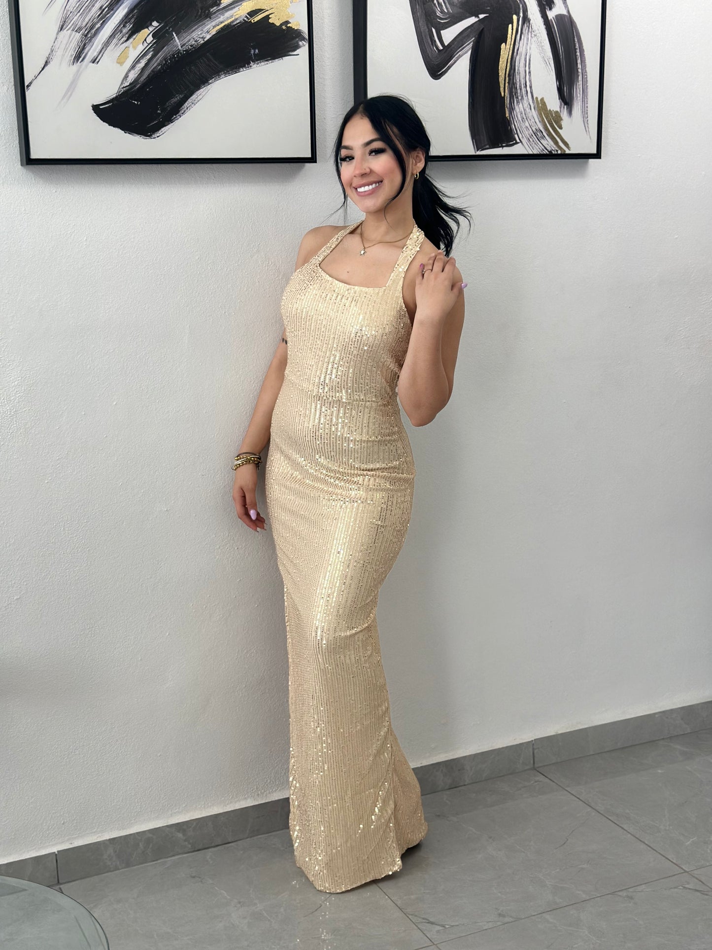 GOLDEN LONG DRESS