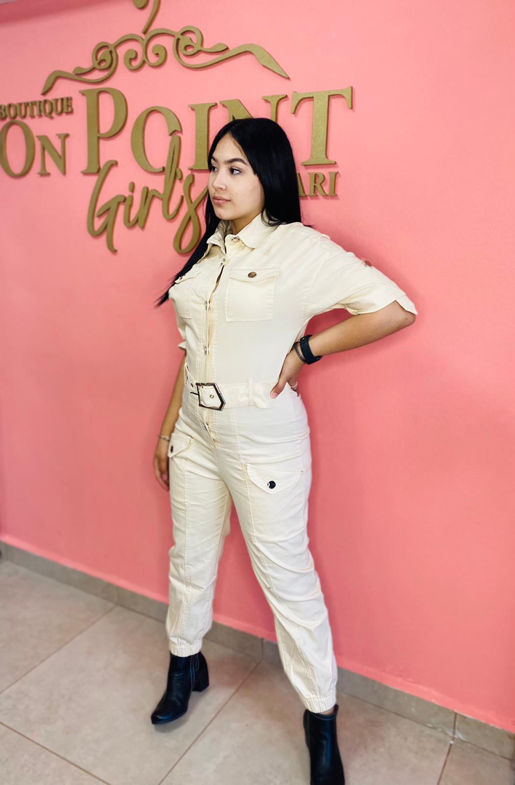 Cream Jumpsuit