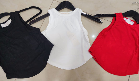 BASICS TOPS RED/WHITE/BLACK