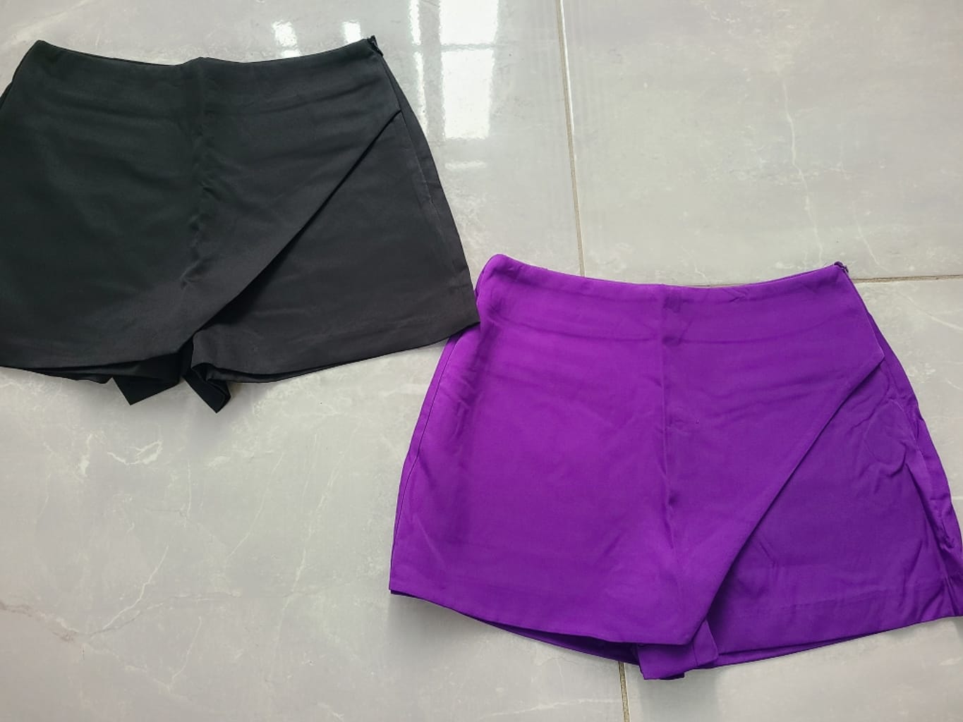 JEANLEE BLACK & PURPLE SKIRT